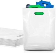 Plastic Merchandise Bags 12&quot; x 3&quot; x 20&quot;, 1000 Die Cut Handle, 1.25 Mil - £97.85 GBP