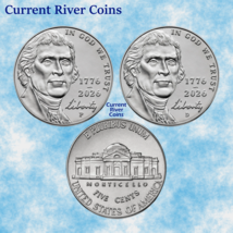 2026-P&amp;D Jefferson 1776~2026 Nickels BU Mint State 2 Coin Set  **INSTOCK!** - $4.70