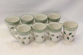 Montgomery Ward Holly Christmas Xmas Mugs Lot of 8 - $39.19