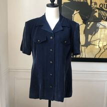 Vintage R&amp;M Richards Structured Rayon Shirt 10 - $14.40