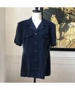 Vintage R&amp;M Richards Structured Rayon Shirt 10 - $14.40