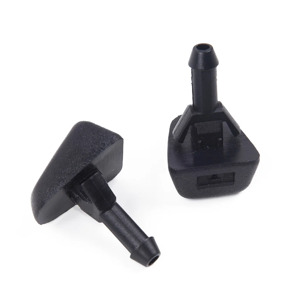 2pcs Washer Nozzles Black Exterior Jet Windshield Wiper 30655605 For Volvo S80 - £9.78 GBP