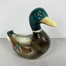 Vintage Mallard Duck Salt Or Pepper Shaker Ceramic Figural Body W/ Cork Swimming - £9.32 GBP