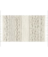 Cotton Wool Blend Accent Rug 27”X45” Kami Grey J5 - £118.54 GBP