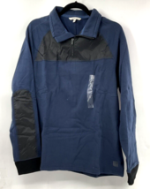 Calvin Klein Jeans Men&#39;s Quarter Zip with Nylon, Navy Armada, Large With... - £14.23 GBP