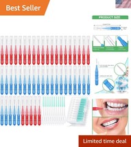 Travel-Friendly 350-Piece Interdental Brush and Flossing Tool Set in Blu... - $40.50