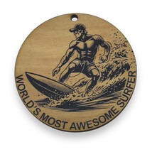 Ornament - World&#39;s most awesome surfer Girl (Black) - £11.81 GBP