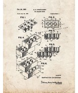 Lego Toy Building Block Patent Print - Old Look - $9.95+