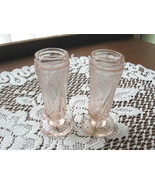 Depression Era Hazel Atlas Royal Lace Pink Salt and Pepper Shaker Set - ... - £18.87 GBP