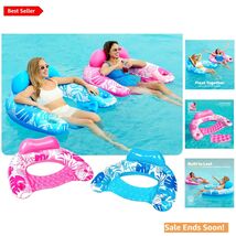 Elegant Inflatable Pool Chairs – 49" X 35" Relaxing Floats with Cup Holders - $52.42
