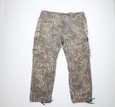 Vtg 90s Mens 2XL Distressed Realtree Camouflage Wide Leg Cargo Pants USA... - $69.25