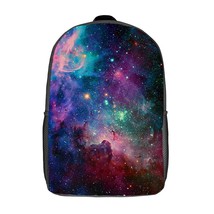 Mondxflaur Galaxy Backpacks for School Kids Adults Lightweight Bag 16.9in - £19.22 GBP