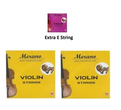 Merano 2 Sets of 3/4 Violin String Set ( G - D - A - E ) + Free E String - $19.99