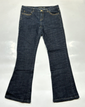 Michael Kors Blue Boot Cut Jeans Size 8 Low Rise Dark Wash - £18.66 GBP