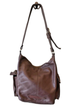 Fossil Purse Handbag Brown Leather Zip Top 75082 Satchel Shoulder Bag 13&quot; x 12&quot; - £37.31 GBP