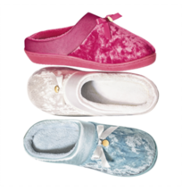 Velveteen Memory Foam Lined Slippers (Size Small / 5-6) Pink Color Only ~ NEW!! - £12.42 GBP