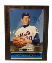 Nolan Ryan Mets Hand Signed Autograph 8x10 Plaque W/Certificate of Authenticity - £121.43 GBP