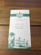 Vintage 1960s Honolulu Hawaii Iolani Palace Brochure - £28.56 GBP