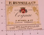 Vintage H Russell &amp; CIE Carnac Cognac Liquor label 1950s  - $4.94