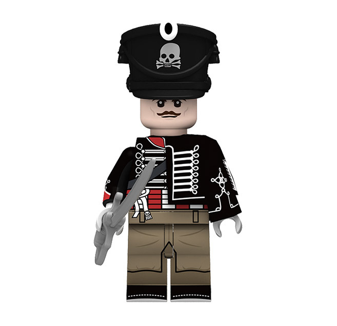 Napoleonic Wars Prussian Totenkopf Hussars Minifigure Building Block Toy - $3.68
