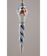 Christopher Radko Retired Clown Twist Spiral Elfcicle Icicle Glass Ornament - $99.19