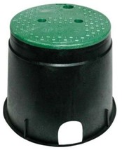 NDS 111BC 10&quot; Black Round Sprinkler / Irrigation Control Valve Box w Cover - £22.84 GBP