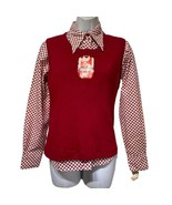 lady marlboro layered look blouse Vintage Size 36 US S - £27.31 GBP