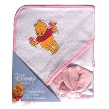 Winnie The Pooh Hooded Towel &amp; Washcloth set - pink - $5.99