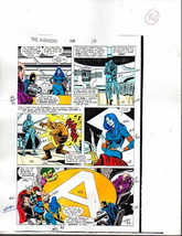 Original 1988 Avengers 296 color guide art page:Thor,She-Hulk,Marvel Com... - $49.49