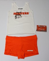 HOOTERS WAITRESS ORANGE GIRLS (S) SMALL UNIFORM OUTFIT: TANK TOP, SHORTS... - $49.99