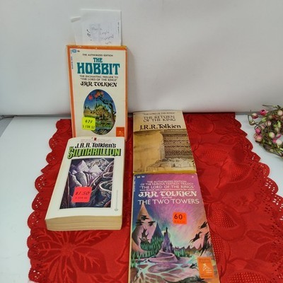 4X Vintage Lord Of The Rings JRR Tolkien Hobbit Silmarillion 60s 70s ...