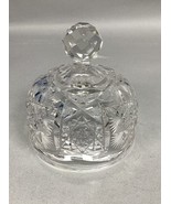 Cut Crystal Glass Hobstar Cheese Or Butter Dome - $34.74 CAD
