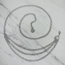 Lightweight Dainty Silver Tone Metal Chain Link Belt OS One Size - $16.82