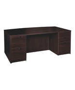Lorell 42 in. Laminate Contemporary Reception Desk Espresso - $564.45 CAD
