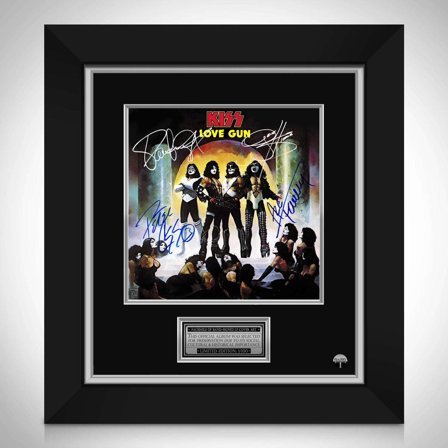 KISS Love Gun Limited Signature Edition Studio Licensed LP Cover Custom ... - £194.15 GBP