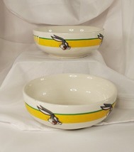 Looney Tunes Bowls By Gibson 2000 Bugs Bunny Ceramic 2 Bowls Warner Brothers VTG - £14.02 GBP