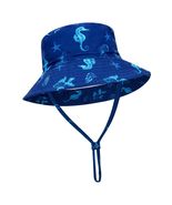 Baby Sun Hat UPF 50+ Wide Brim Bucket Hat Whale Light Blue Size 2-4T - €2,84 EUR