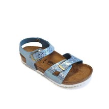 Birkenstock Youth Rio Kids Birko-Flor Sandals Blue EU 28 Girls US K 10 NARROW - £41.12 GBP