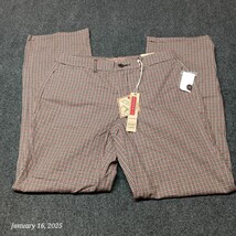 NWT Khakis &amp; Co Diamonds Pants Women Size 10 Red and Black Plaid - $12.62