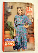 Vintage Sewing Pattern 6318 See &amp; Sew Butterick Dress w/Raglan Sleeves S... - $3.95