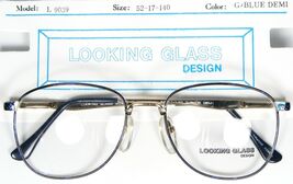 NEW LOOKING GLASS L9039 GOLD /BLUE DEMI EYEGLASSES GLASSES FRAME 9039 52... - $271.04 MXN