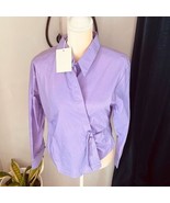 70/21 High-Low Long Sleeve Top, Designer Luxury, Large. Purple, NWT - $1,106.69 MXN