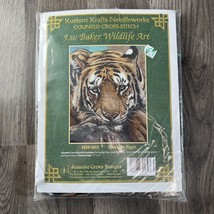 Kustom Krafts Siberian Tiger Counted Cross Stitch Kit JW-005 J.W. Baker Wildlife - $32.41