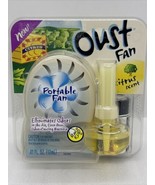 Oust Portable Fan Citrus Scent Oil Sealed Free Standing Fan Sealed Disco... - £12.75 GBP