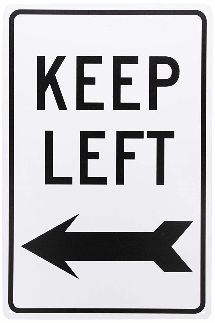 Kent Sparks Metal Road Sign Keep Left Sign High Intensity Reflective tin... - $9.00