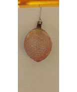 Victorian  Raspberry Peach ? Fruit Christmas Ornament Early Glass 4&quot; Han... - £27.68 GBP