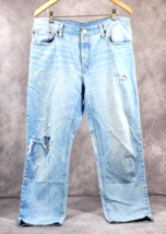 Vintage Unisex 501 Levi&#39;s 34x28 Original Straight Ripped Jeans Retro Faded Jean - $39.60