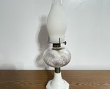 Antique Hobbs? Grape And Leaves Oil Kerosene Lamp W/ Milk Glass Octagon ... - $41.15