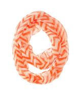 Zig Zag Neon Orange Infinity Scarf - $404.07 MXN