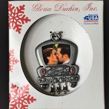 Christmas Tree Ornament Just Married Year 2017 Gloria Duchin Photo Pictu... - $14.46